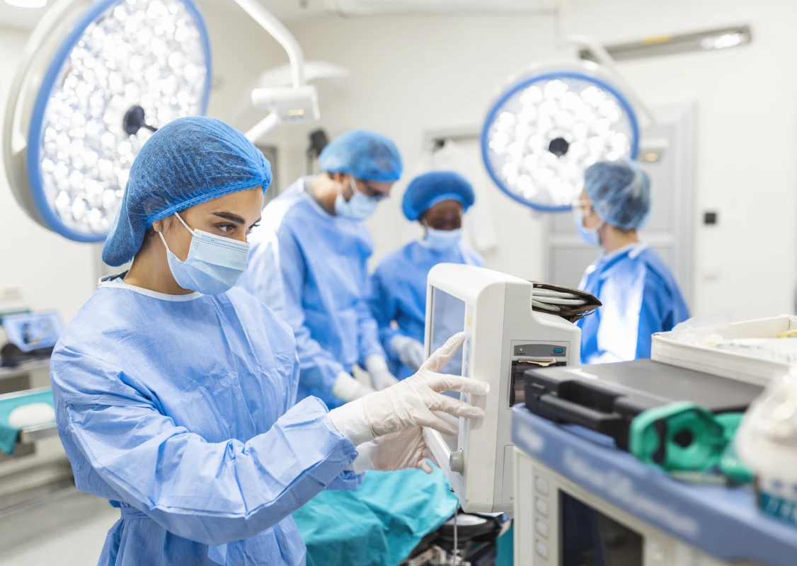 Medical team in operating room
