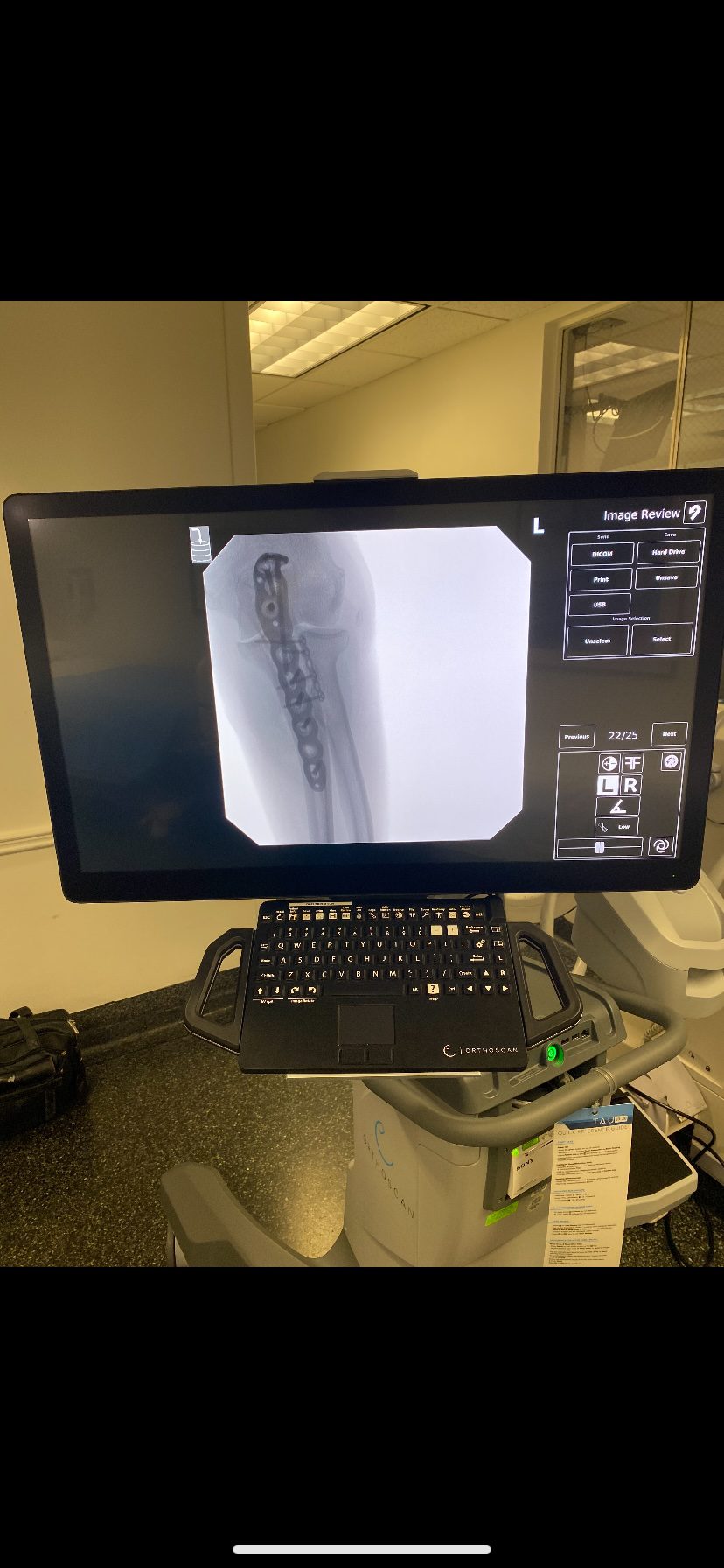 Medical imaging display in hospital