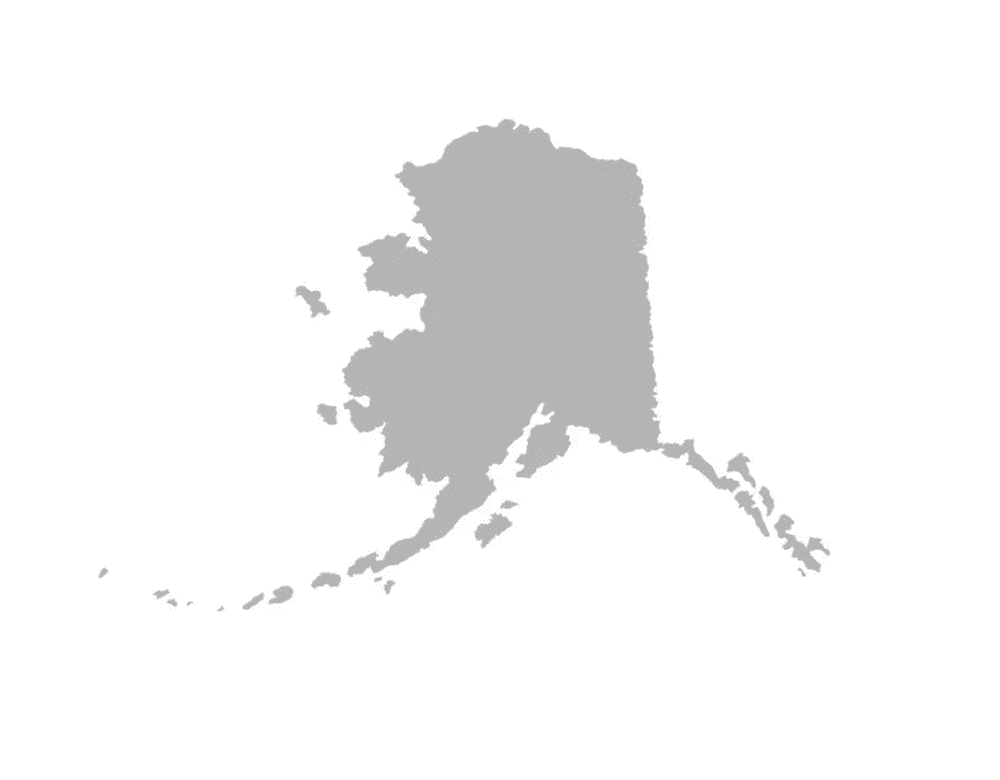Simplified Alaska map shape