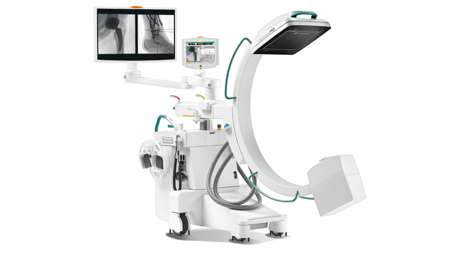 C-arm with dual monitors